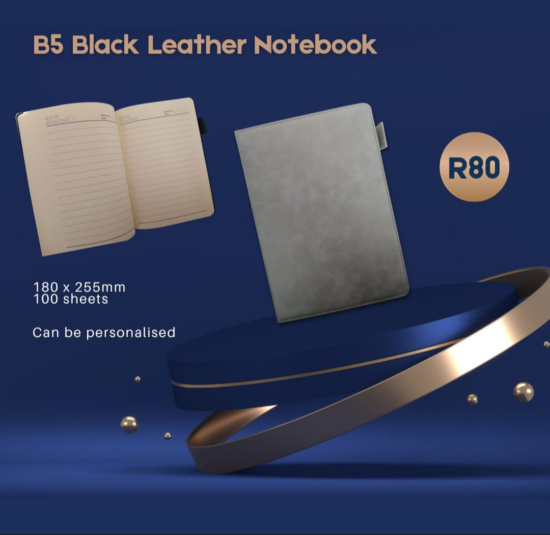 Black Leather Notebook (B5)