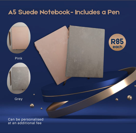 Suede Notebook (A5) Pen Included