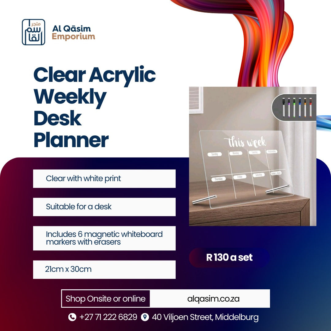 Acrylic Weekly Desk Planner