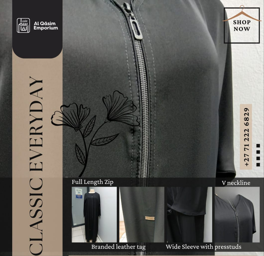 Full Zip Everyday Abaaya