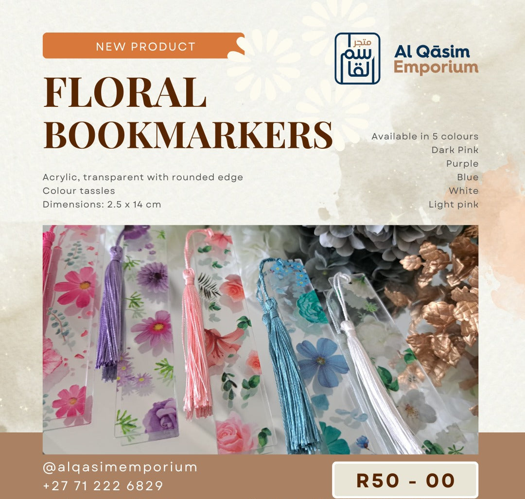 Acrylic Floral Bookmarker